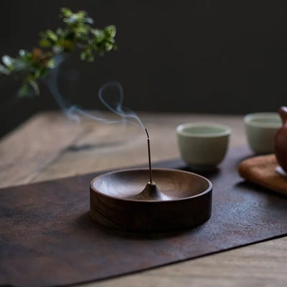 Ashora - Walnut Incense Holder with Ash Catcher