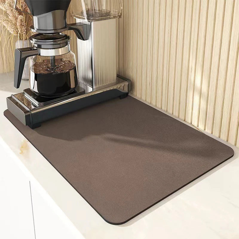 Draina - Absorbent Diatomite Drying Mat — Brown