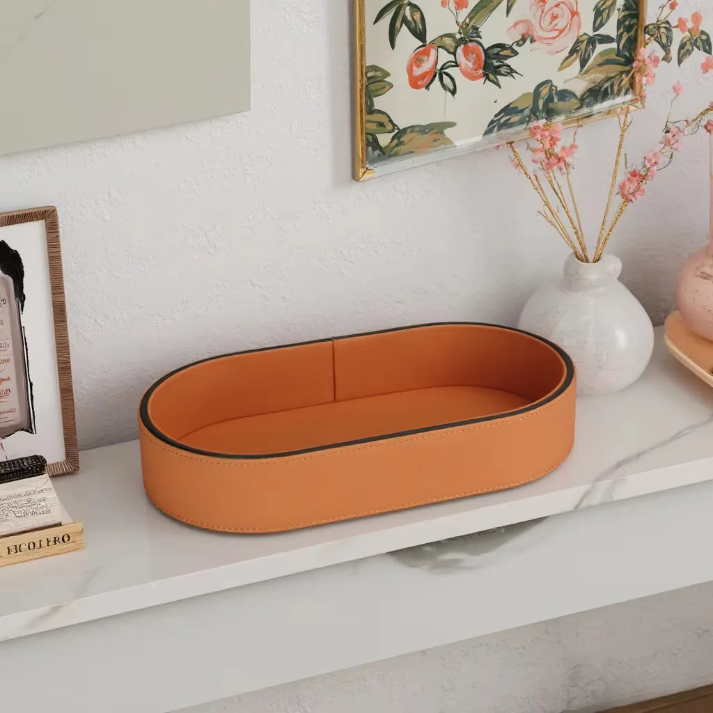 Valera valet tray in orange