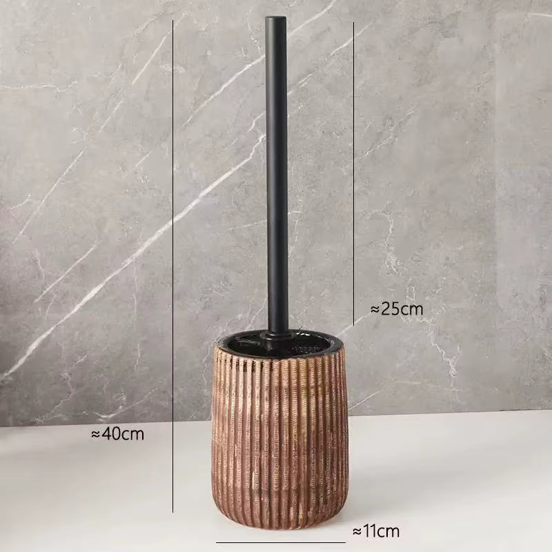 Rillora - Ribbed Ceramic Toilet Brush — Terracotta
