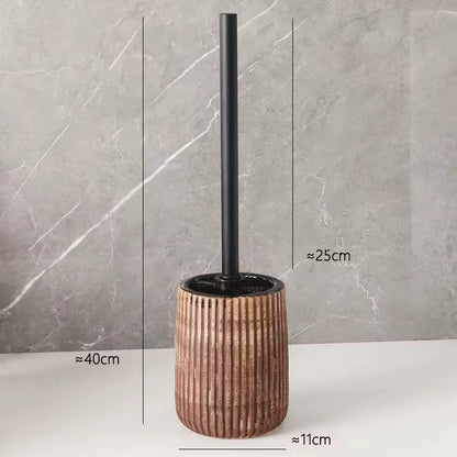Rillora - Ribbed Ceramic Toilet Brush — Terracotta