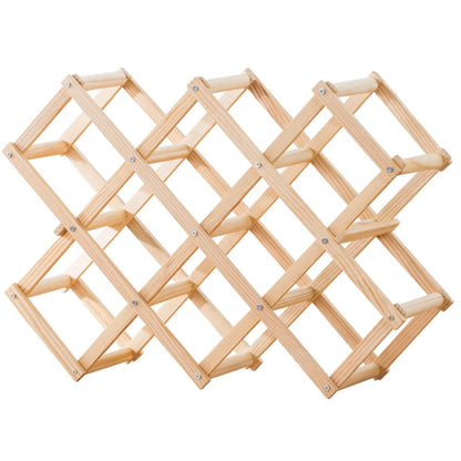 Vinora - Foldable Wooden Wine Rack for 10 Bottles