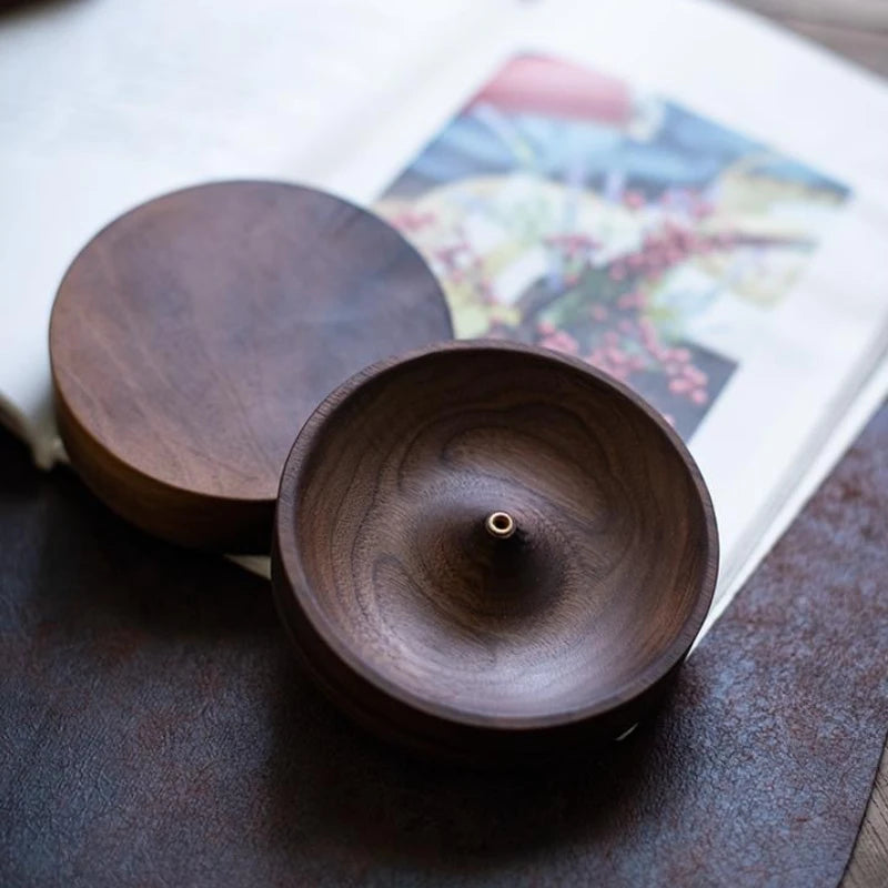 Ashora - Walnut Incense Holder with Ash Catcher
