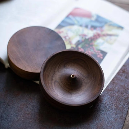 Ashora - Walnut Incense Holder with Ash Catcher
