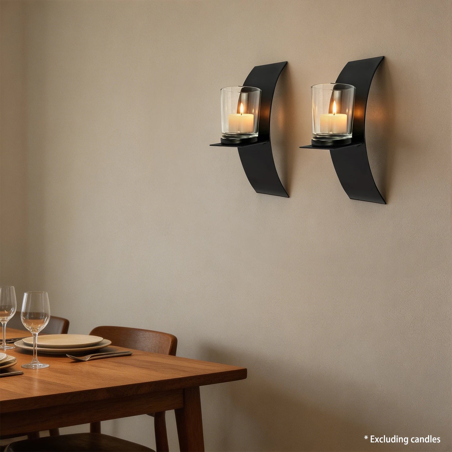 Sconcia - Modern Curved Wall Candle Holder