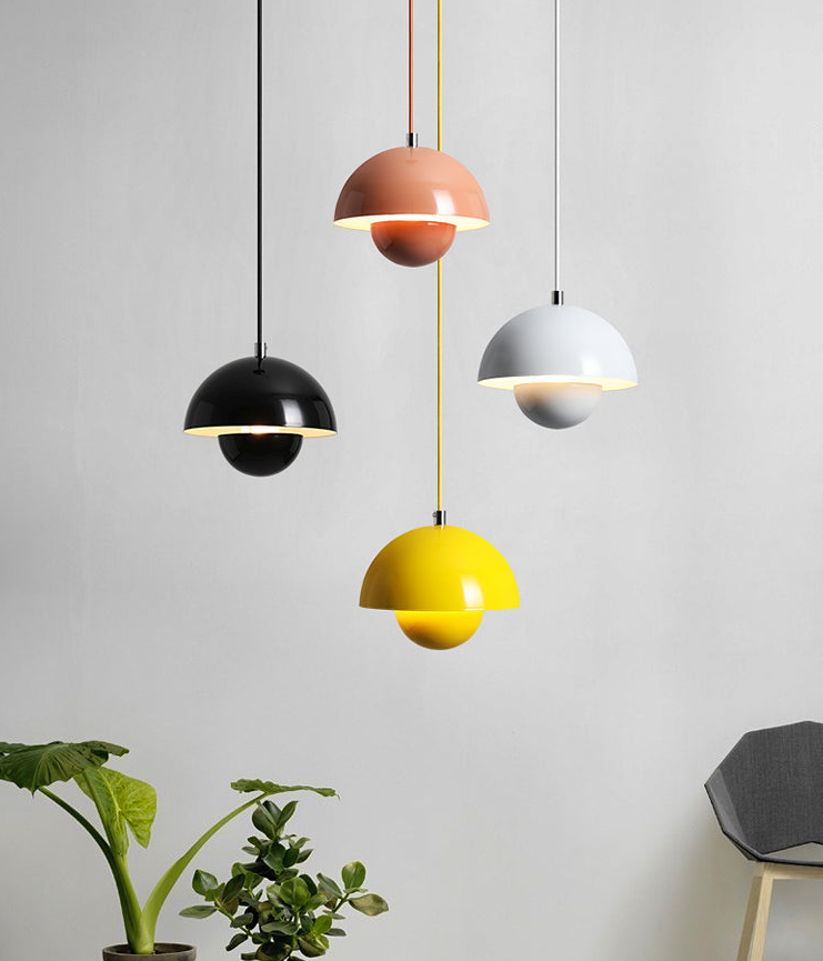 Lumiren - Scandinavian Dome Pendant Light - Modern Dining Room Ceiling Light