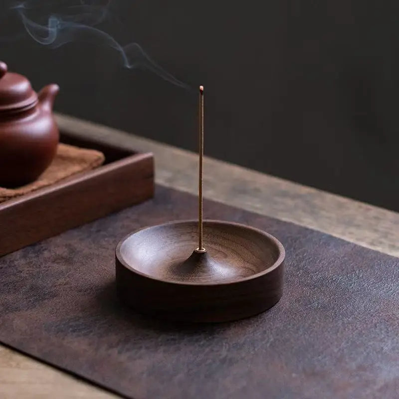 Ashora - Walnut Incense Holder with Ash Catcher
