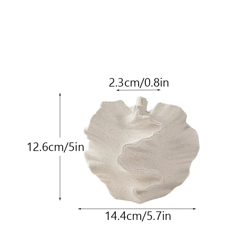 Coralis - Ruffled Coral Ceramic Vase