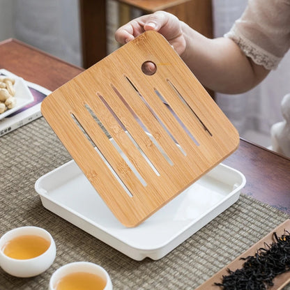 Chanoyu - Bamboo Tea Tray with Drainage