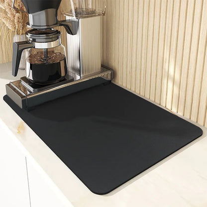 Draina - Absorbent Diatomite Drying Mat — Black