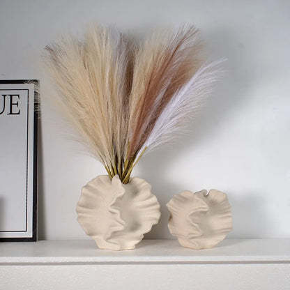 Coralis - Ruffled Coral Ceramic Vase