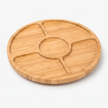 Snackora - Round Five Compartment Serving Platter