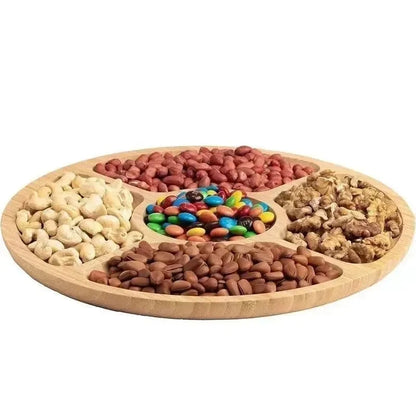 Snackora - Round Five Compartment Serving Platter