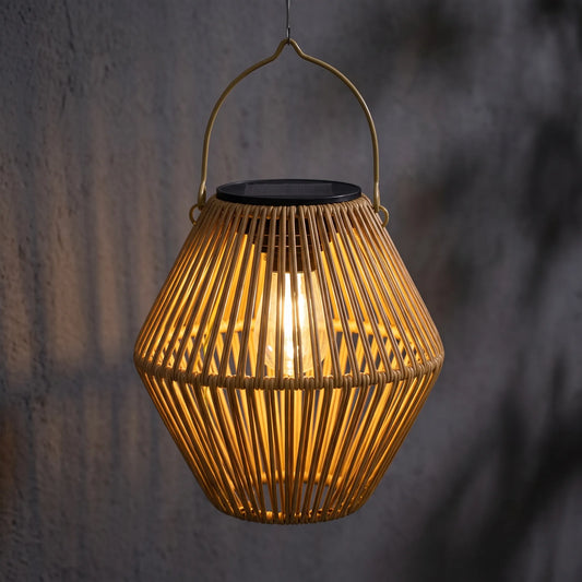 Solnora - Bohemian Woven Hanging Solar Lantern