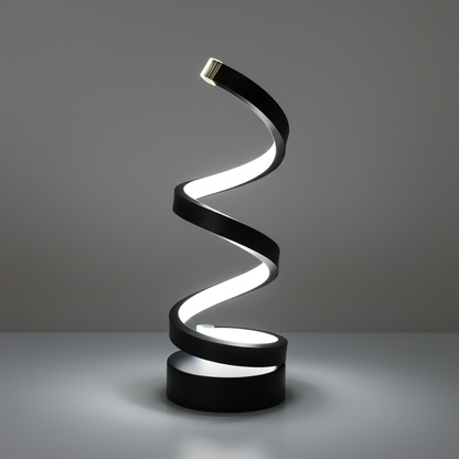 Spiral Design LED Table Lamp | Modern Dimmable Bedside Lamp