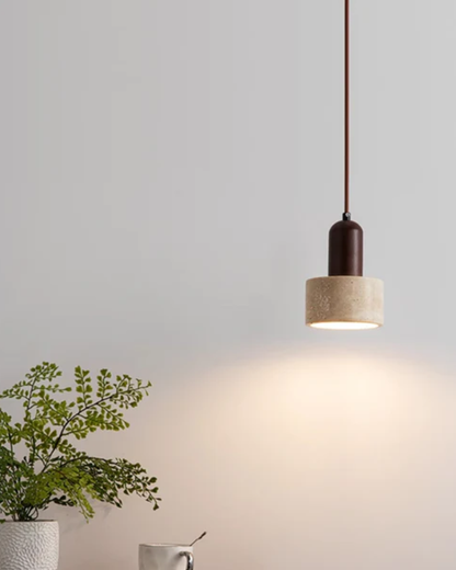 Stravelle - Natural Stone Cylindrical Pendant Lamp
