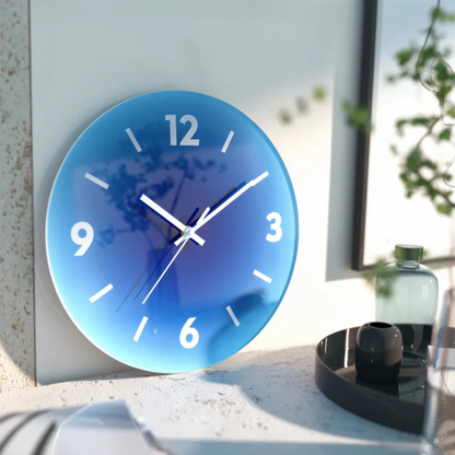 Sunset Design | Large Modern Glass Wall Clock 30 cm 2
