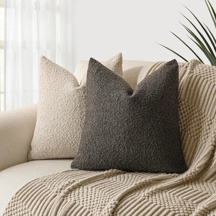 Tactila - Textured Square Throw Pillow Cover
