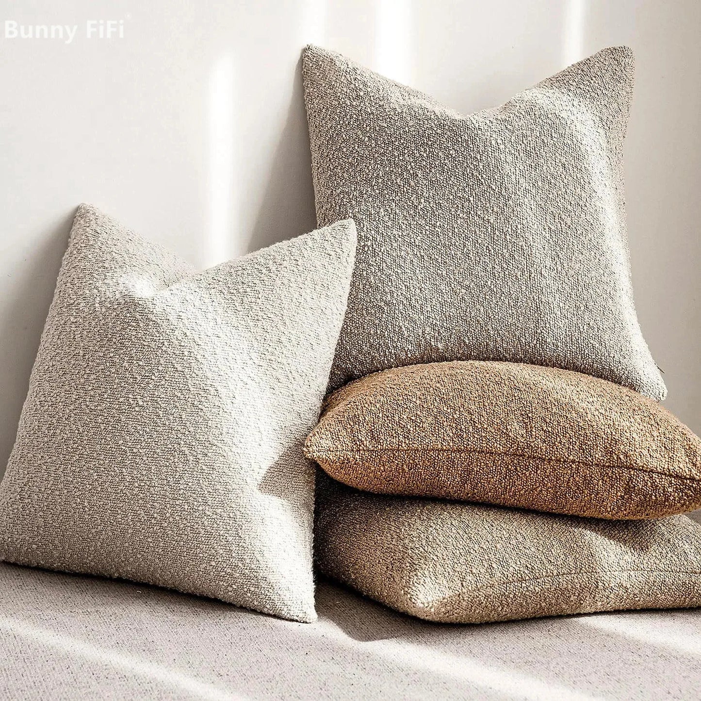 Tactila - Textured Square Throw Pillow Cover