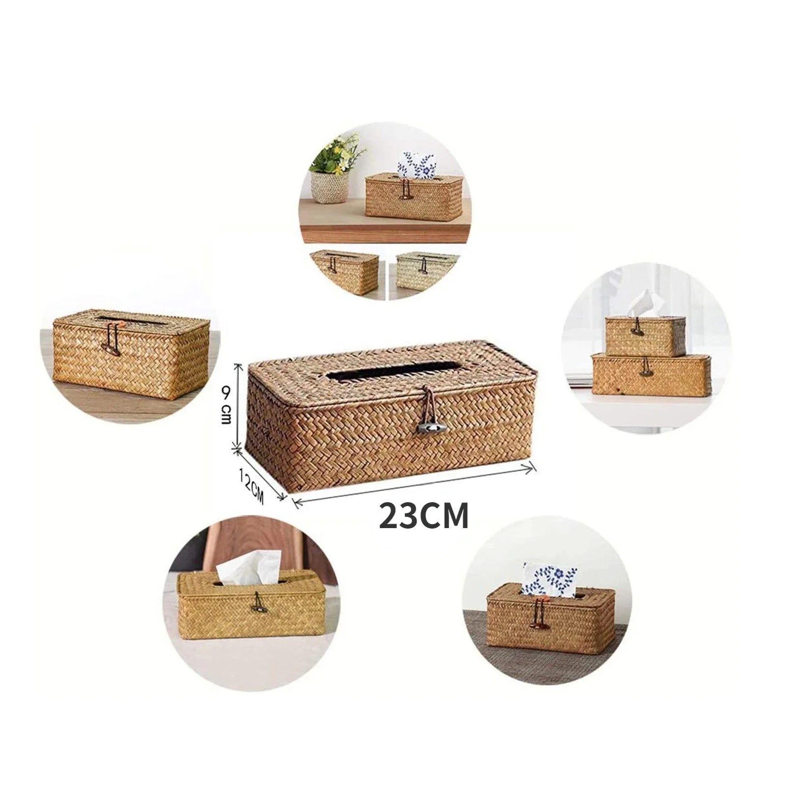Tissari - Woven Rectangular Tissue Box Holder