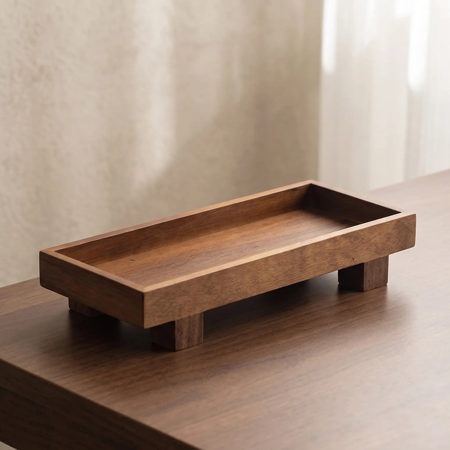 Trayova - Japandi Style Elevated Rectangular Display Tray