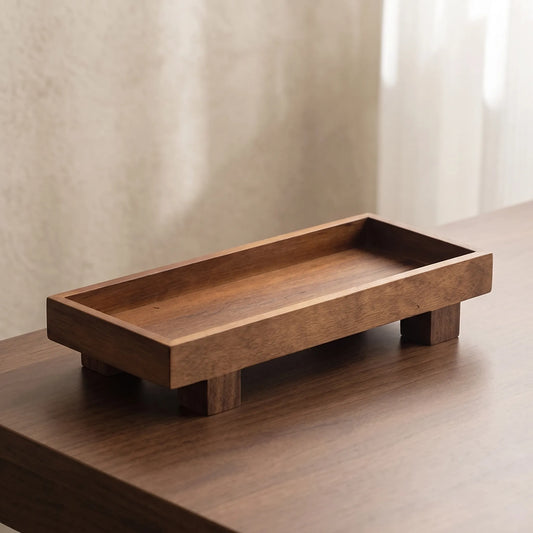 Trayova - Japandi Style Elevated Rectangular Display Tray