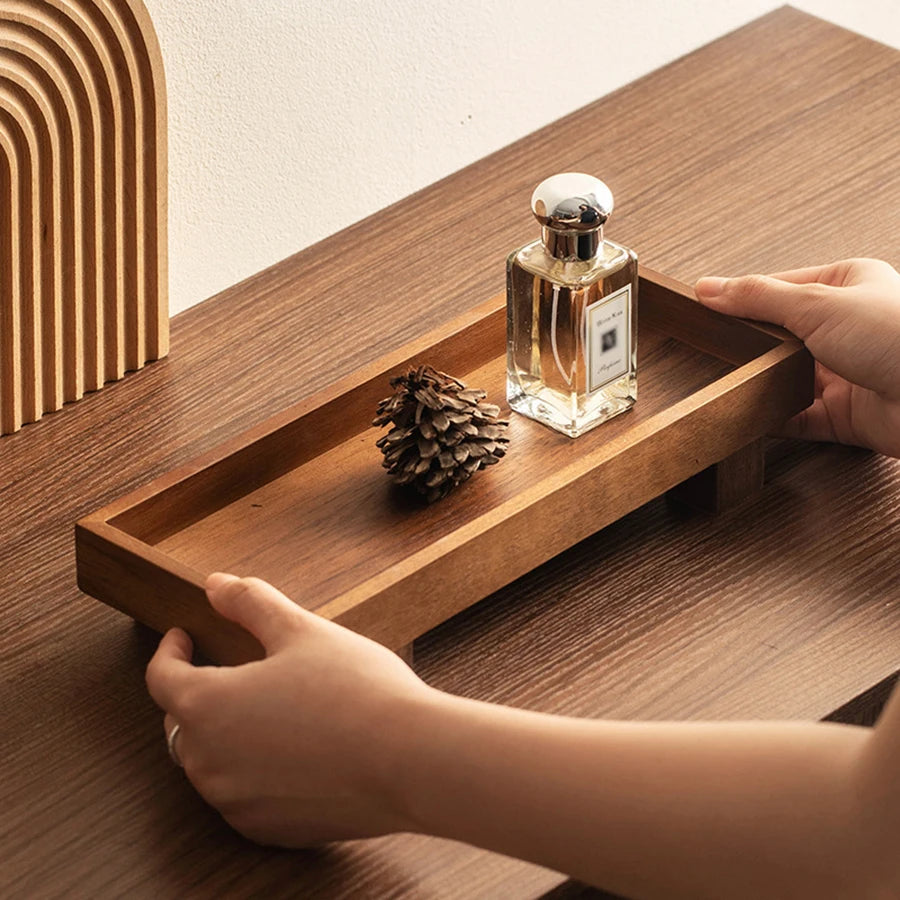 Trayova - Japandi Style Elevated Rectangular Display Tray