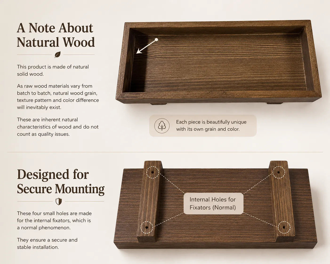 Trayova - Japandi Style Elevated Rectangular Display Tray