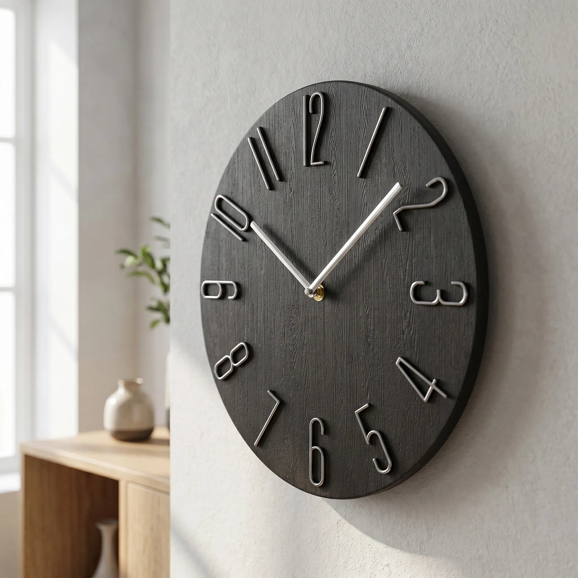 Veklaro - Silent Quartz Wall Clock Without Second Hand