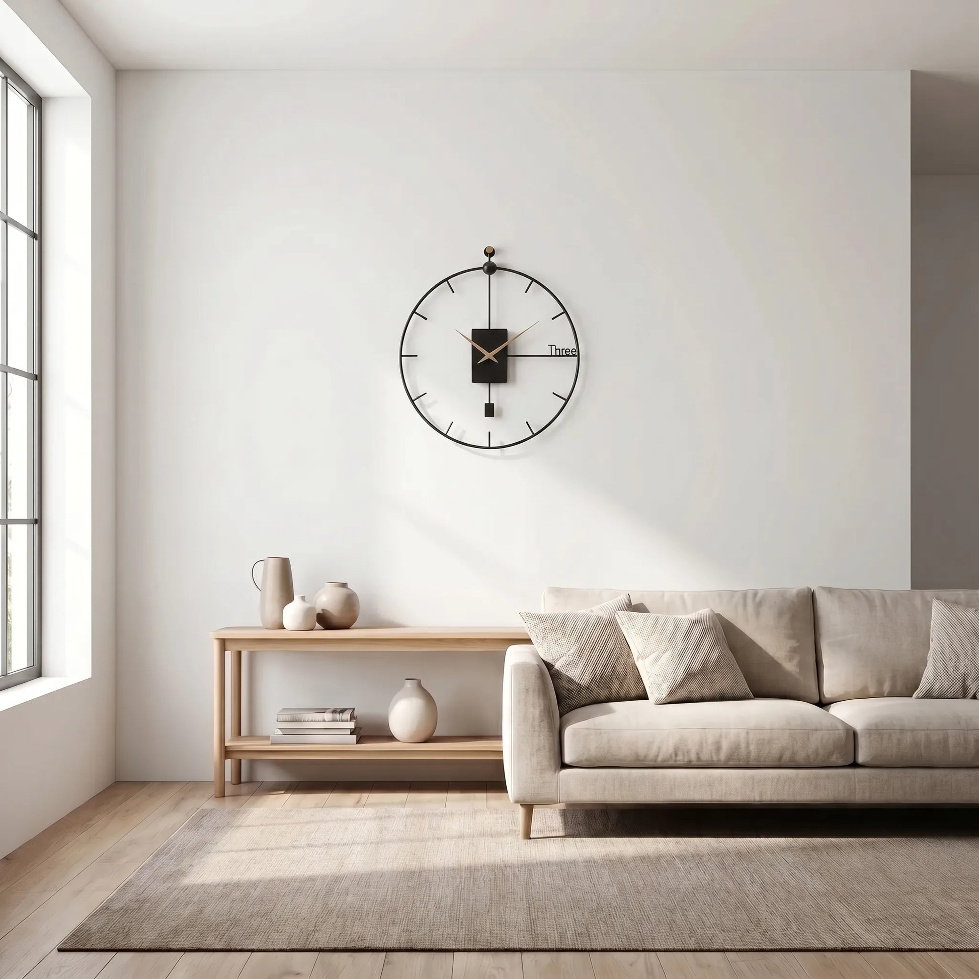 Vellora - Large Minimalist Wall Clock
