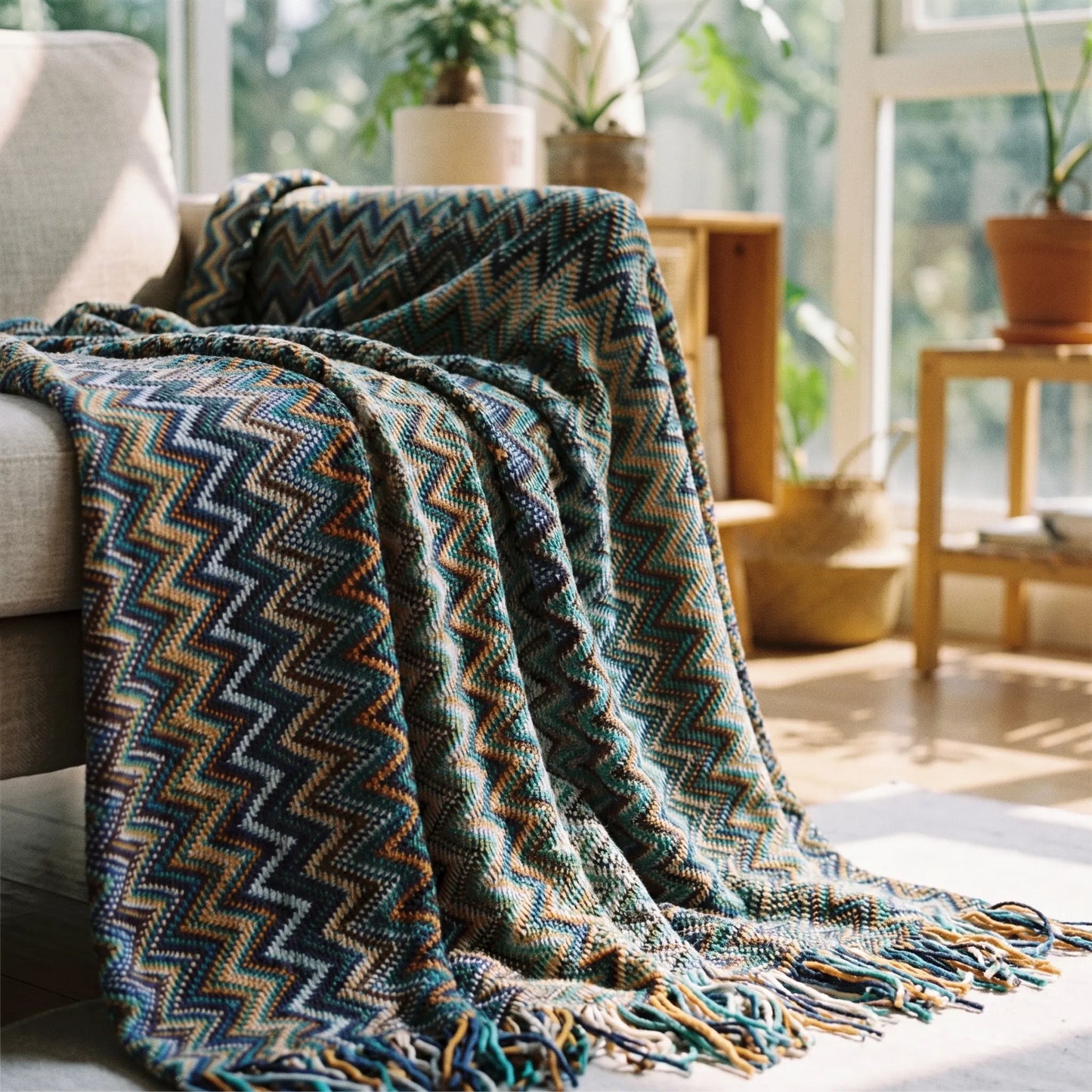 Vivalis - Knitted Patterned Throw