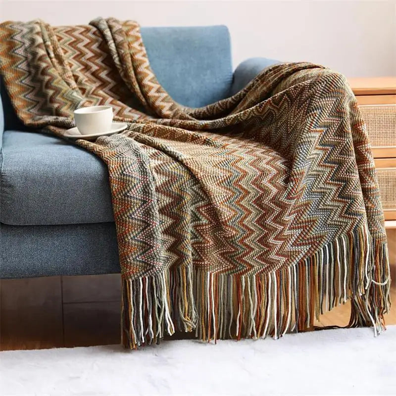 Vivalis - Knitted Patterned Throw