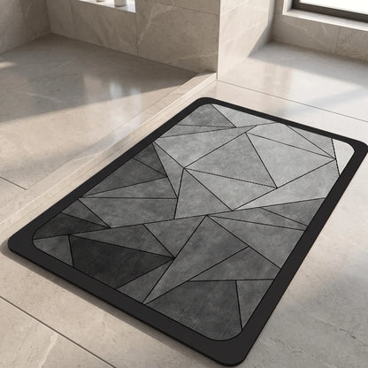 Vixona - Geometric Patterned Absorbent Floor Mat