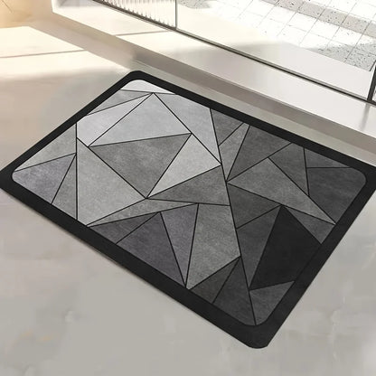 Vixona - Geometric Patterned Absorbent Floor Mat