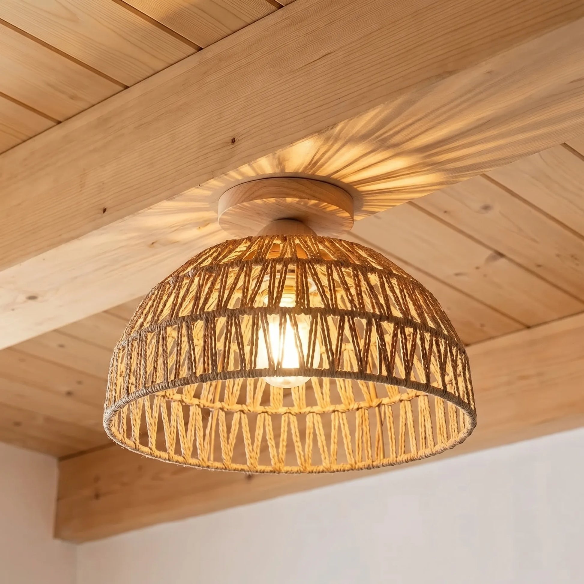 Weavura - Woven Flush Mount Light
