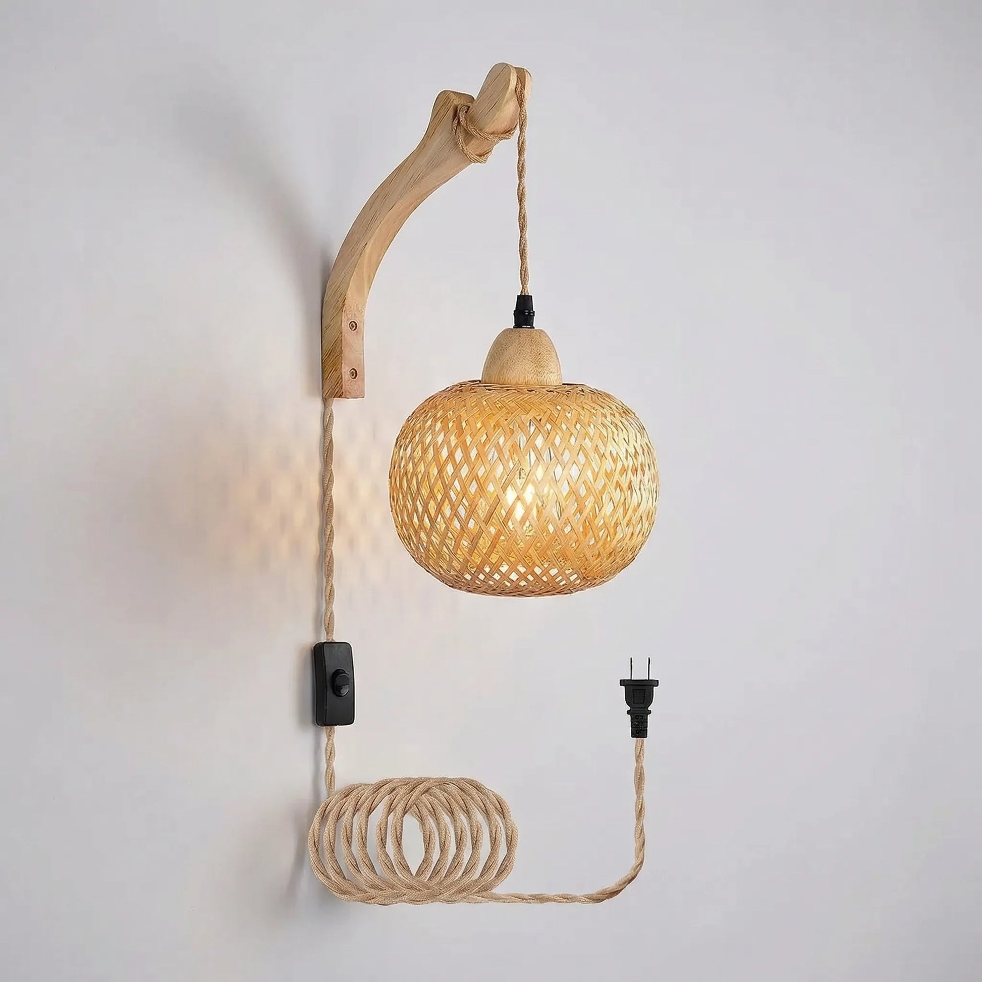 Wickova - Hand-Woven Wall-Mounted Pendant Lamp