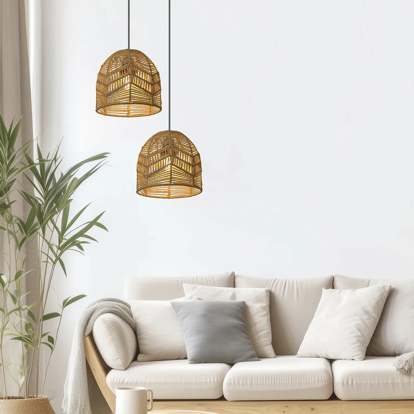 Wovara - Rustic Hanging Light Fixture