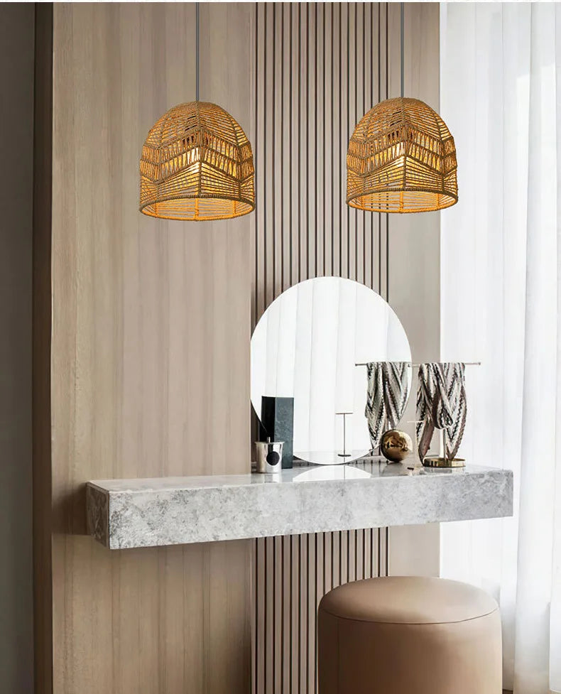Wovara - Rustic Hanging Light Fixture