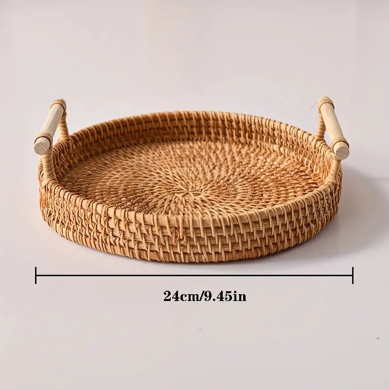 WovenGrip - Round Woven Serving Tray