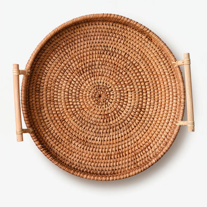WovenGrip - Round Woven Serving Tray