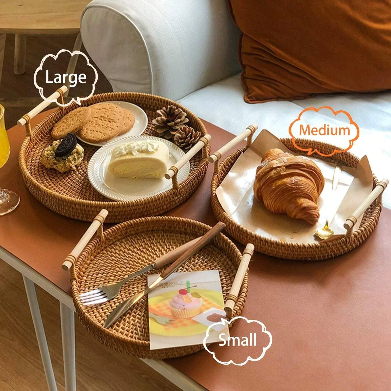 WovenGrip - Round Woven Serving Tray