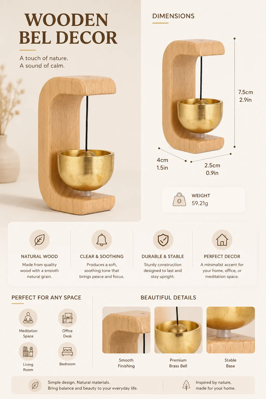 ZenRing - Minimalist Japanese Style Doorbell Chime