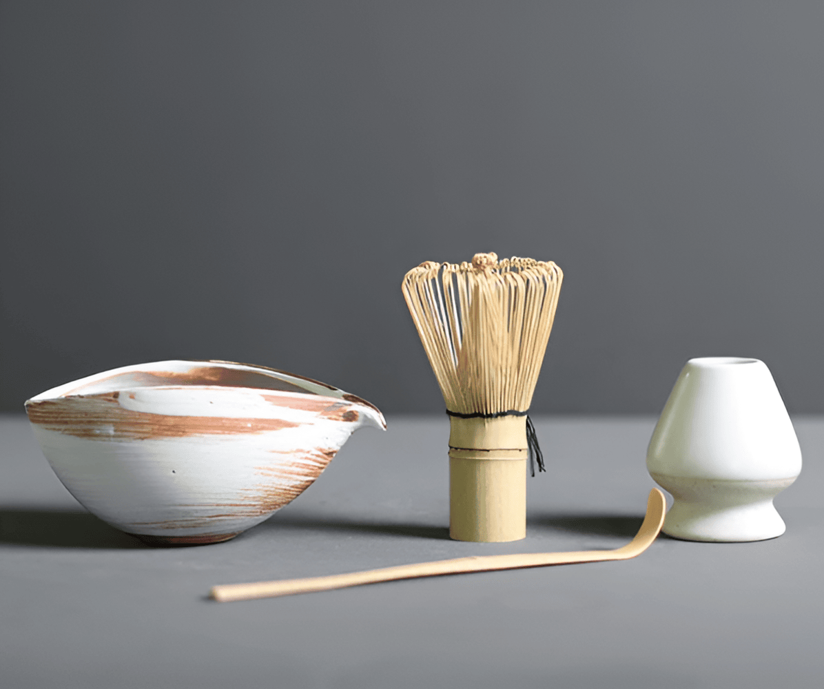 Zenova - Minimalist Four-Piece Matcha Green Tea Set