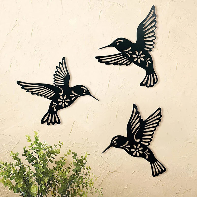 Colibra - Metal Hummingbird Wall Art, Set of 3