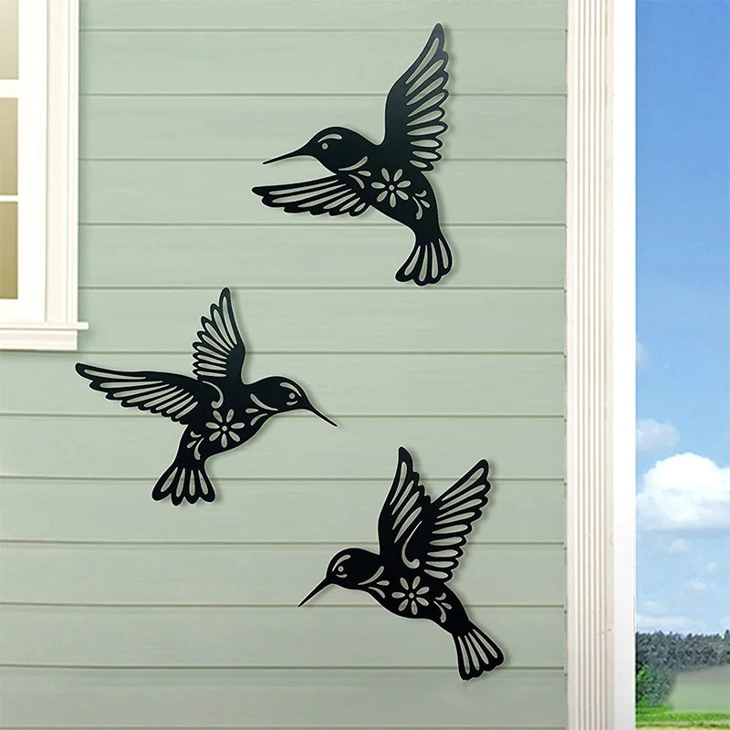 Colibra - Metal Hummingbird Wall Art, Set of 3