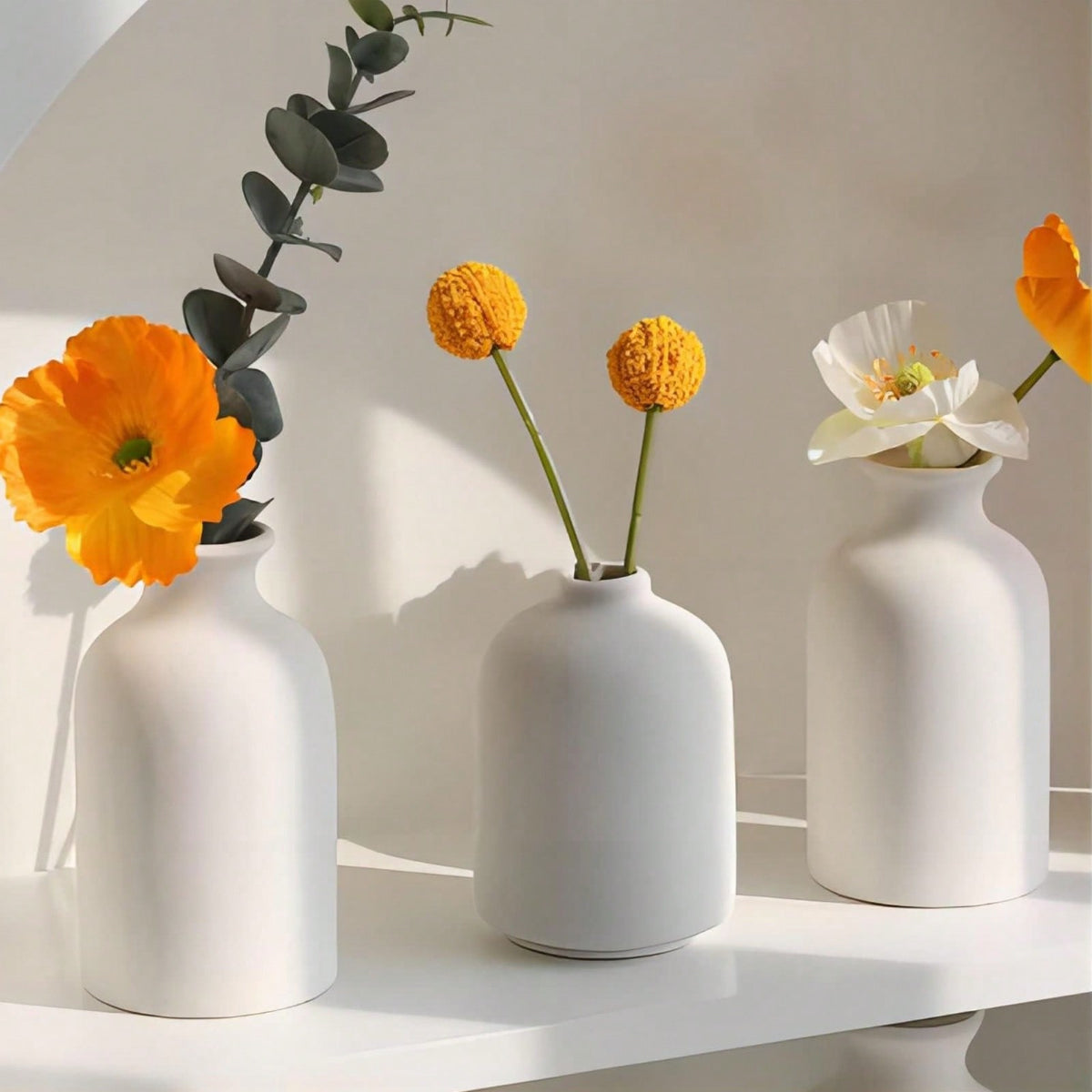 Terrina - Matte Ceramic Vases, Set of 3