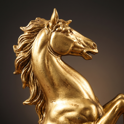 Equira rearing horse figurine - close-up of the head and mane
