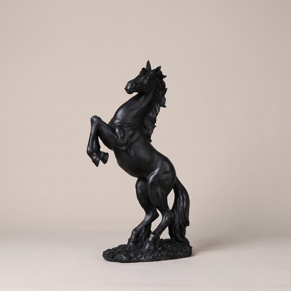 Equira rearing horse figurine - black, studio packshot