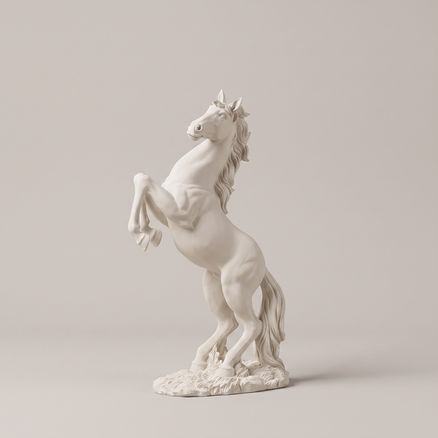 Equira rearing horse figurine - white, studio packshot