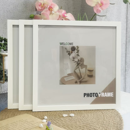 Framora - Square Wooden Photo Frames, Set of 3